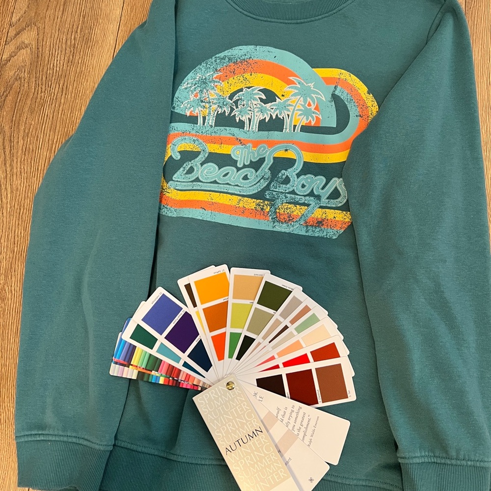 Teal Graphic Sweatshirt
